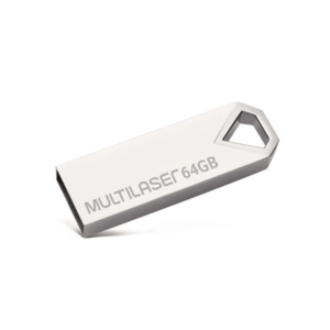 Pen Drive Multilaser Diamond metálico 64GB